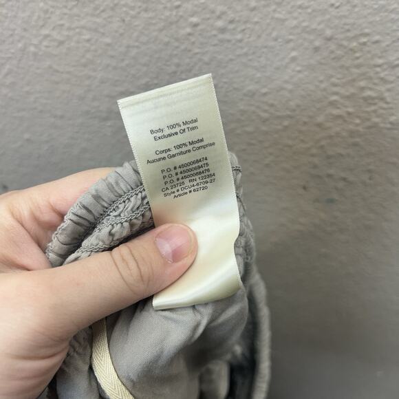 Aritzia Wilfred Smocked Short SZ S Tan Silky Drawstring Pull On Boho Coquette - Picture 6 of 6